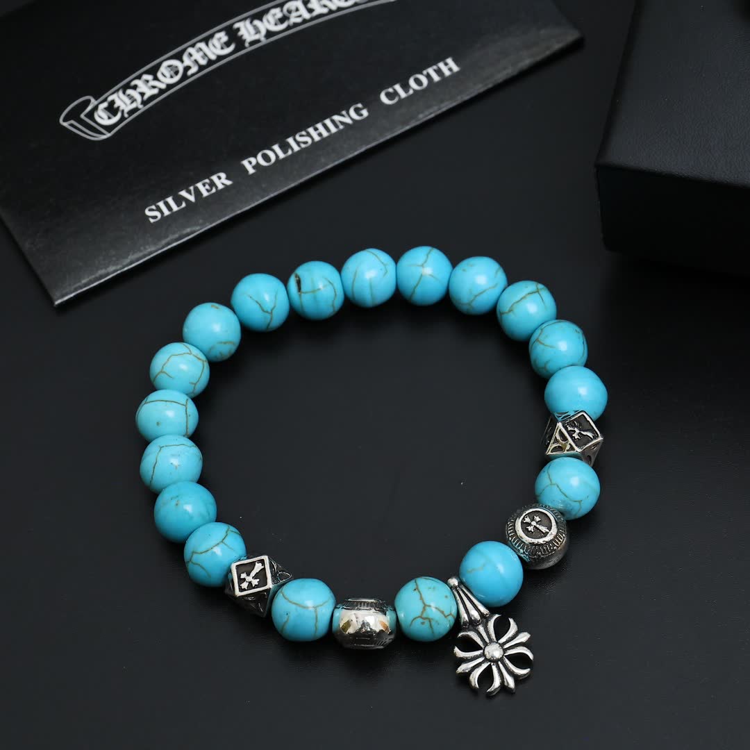 Chrome Hearts Turquoise Bead Bracelet